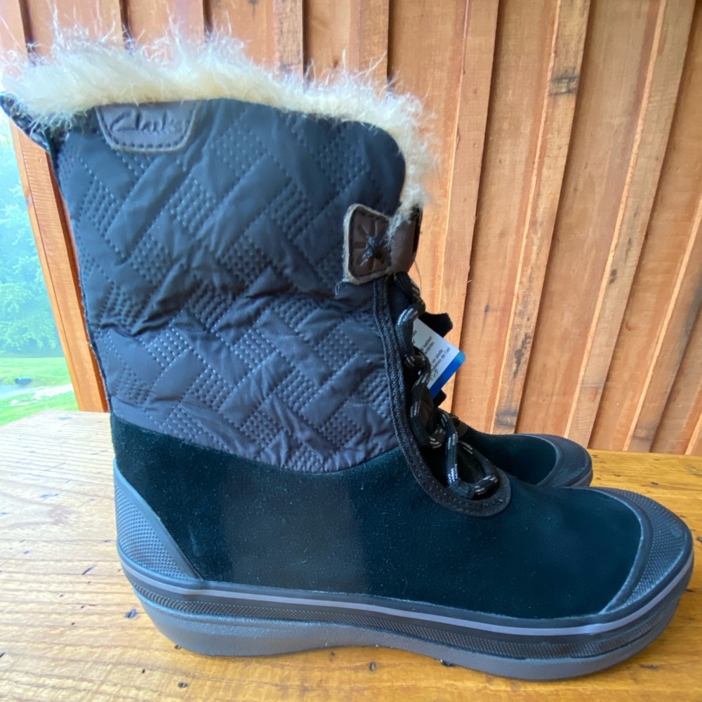 Clark’s Muck Mist Waterproof Snow Boots/Black/Womens Size 9/Ortholite Insoles